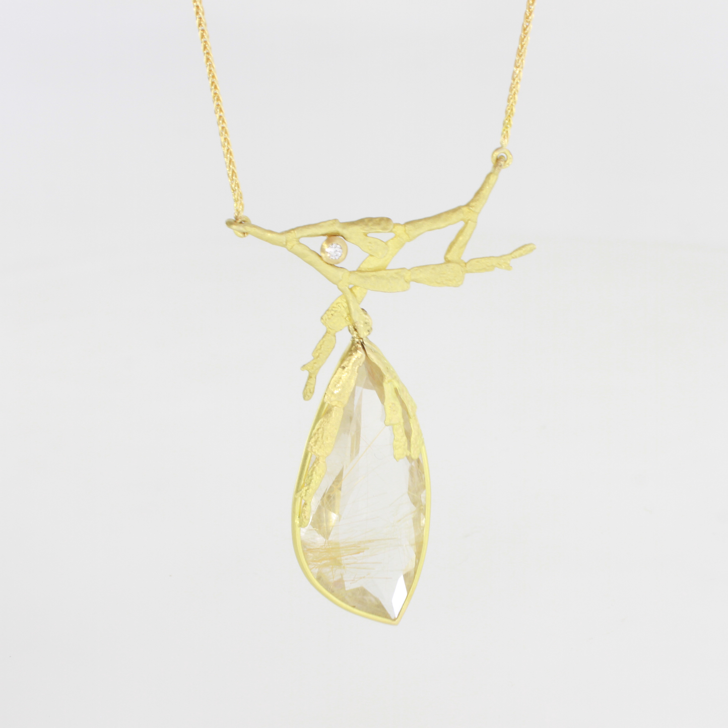 Copper Rutilated Quartz Pendant