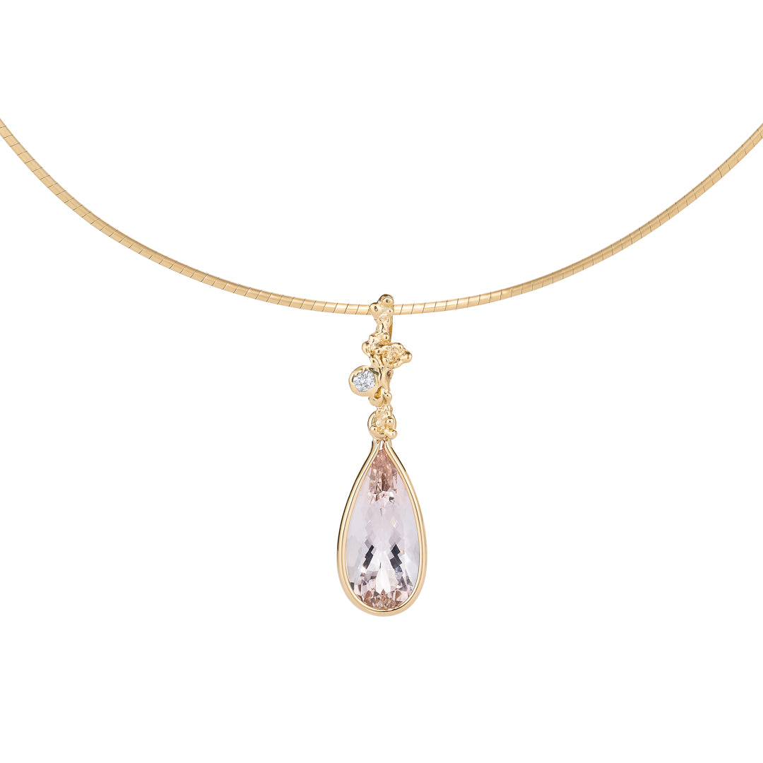 Peaches and Gold Pendant