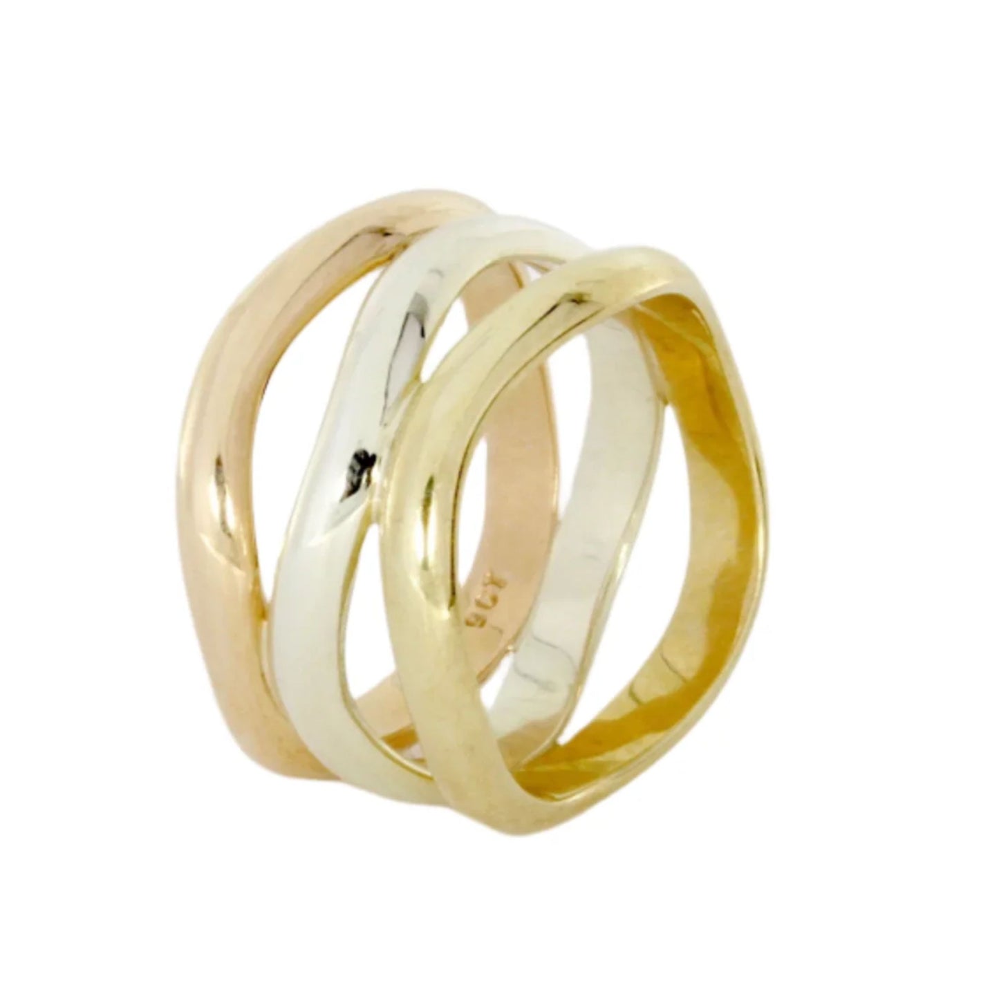 Tri Colour Wave Ring POA
