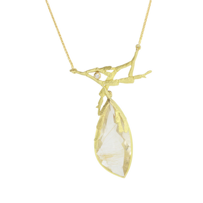 Copper Rutilated Quartz Pendant