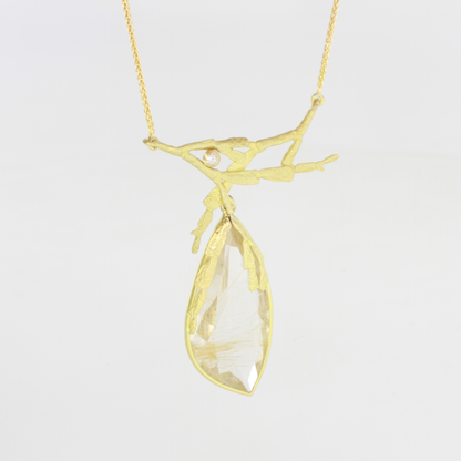 Copper Rutilated Quartz Pendant