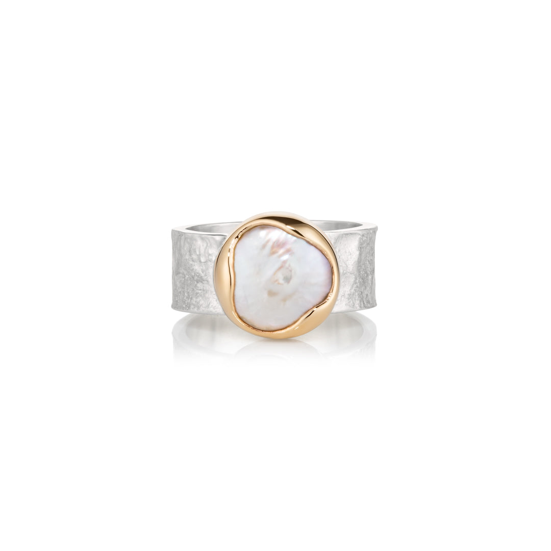 Freshwater Button Pearl Ring
