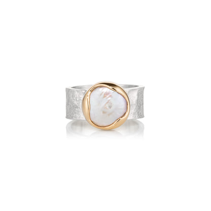 Freshwater Button Pearl Ring