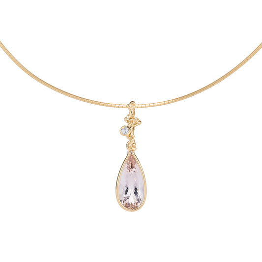 Peaches and Gold Pendant