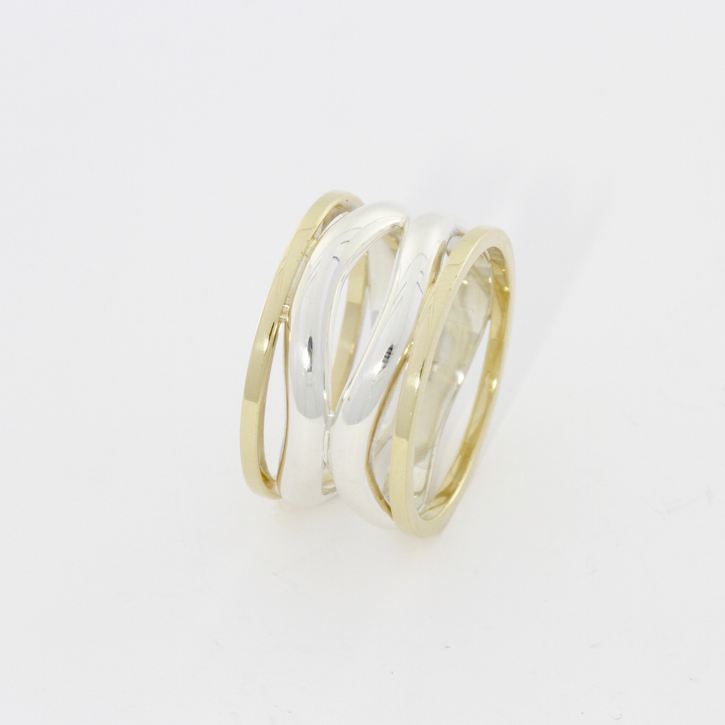 Two Tone Wave Ring