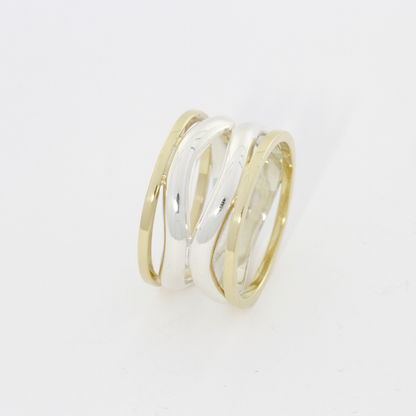 Two Tone Wave Ring
