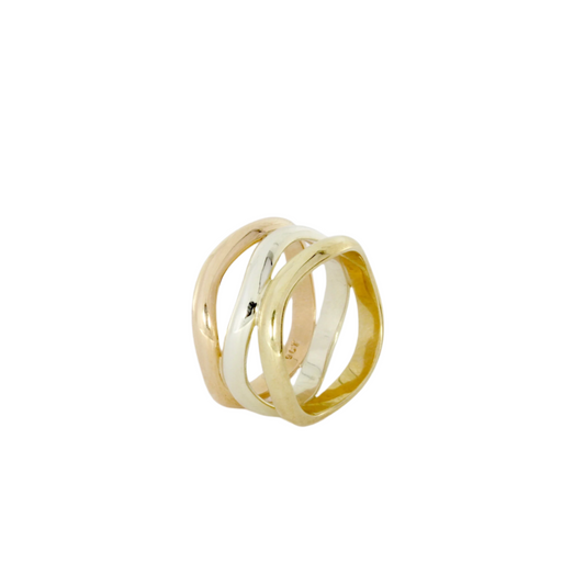 Tri Colour Wave Ring POA