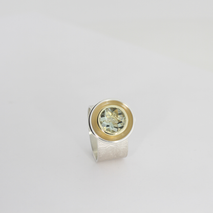 Green Quartz Dish Ring