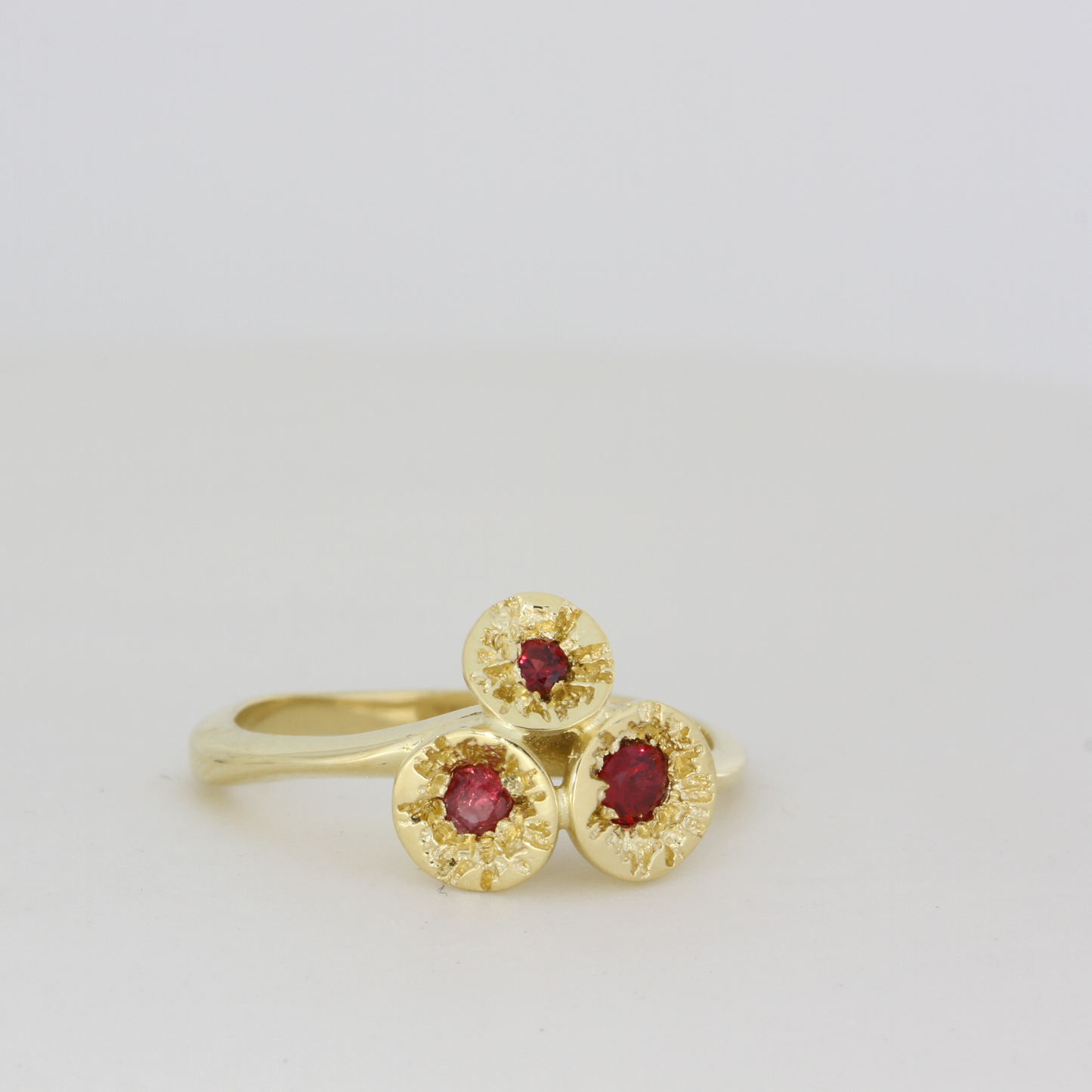 Red Spinel Coral Ring
