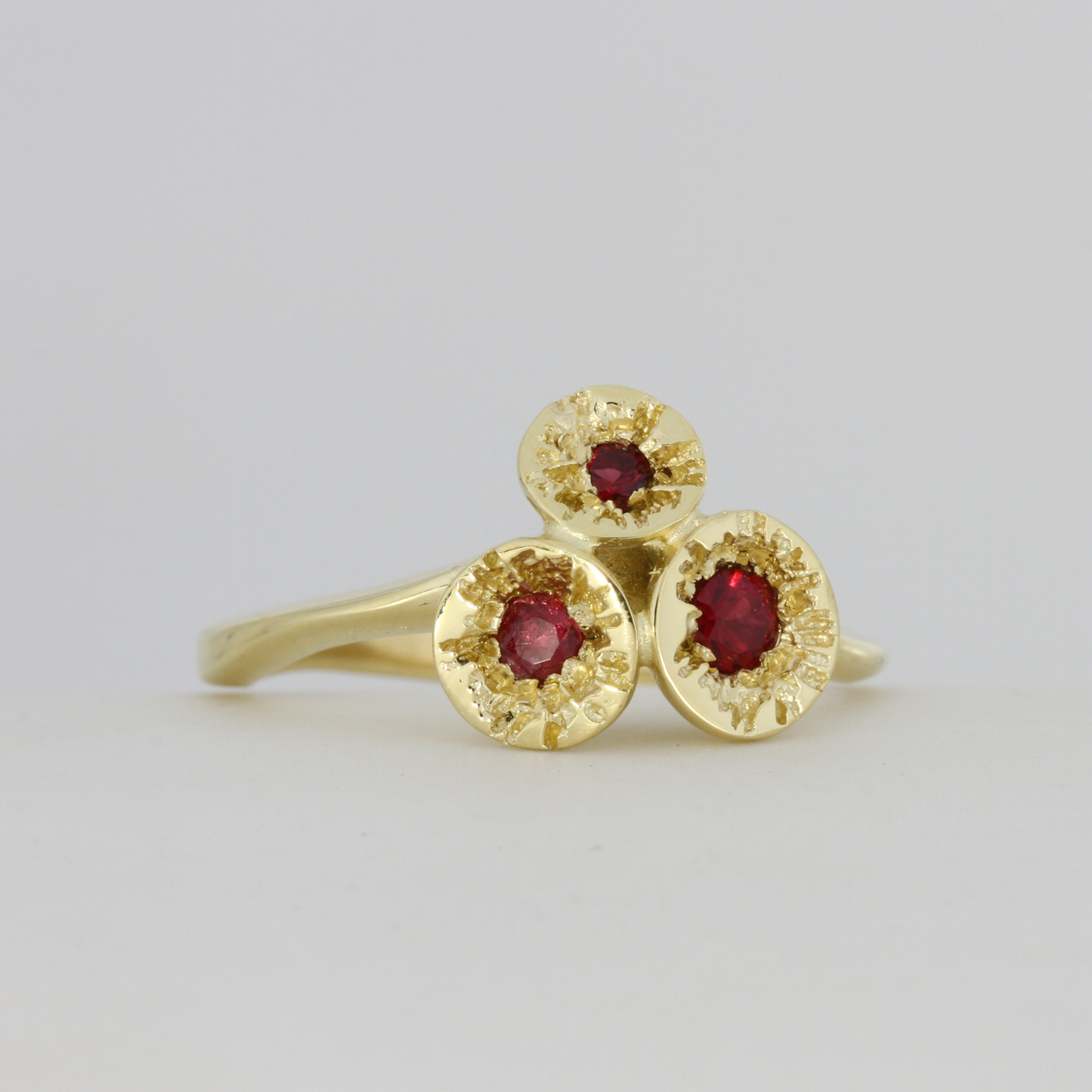 Red Spinel Coral Ring