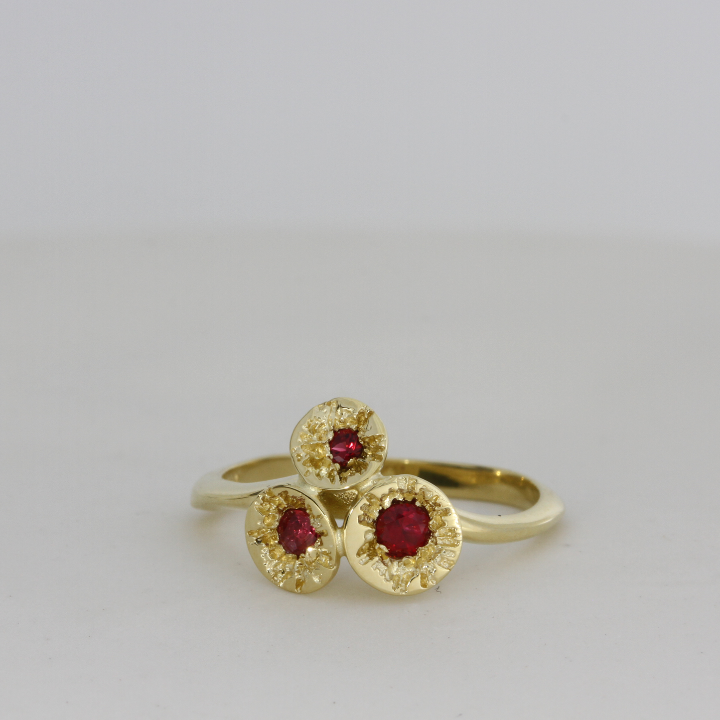 Red Spinel Coral Ring