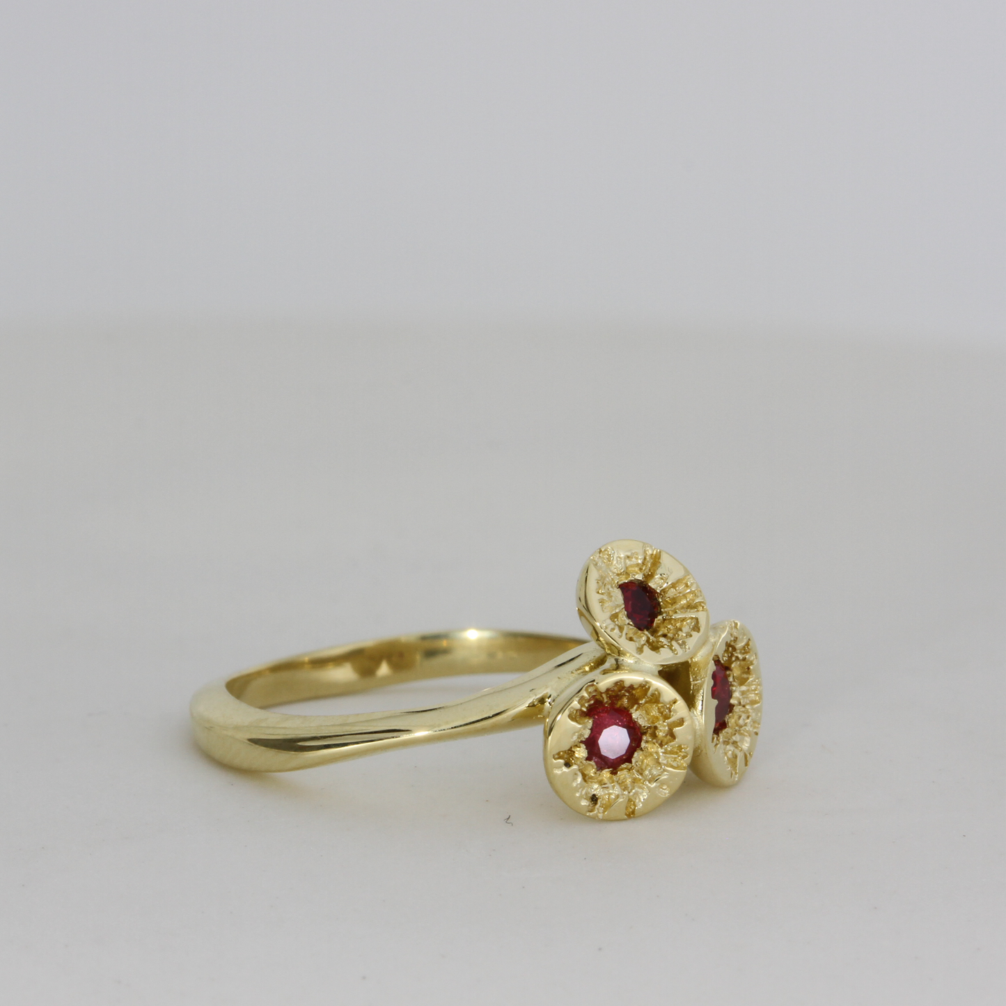 Red Spinel Coral Ring