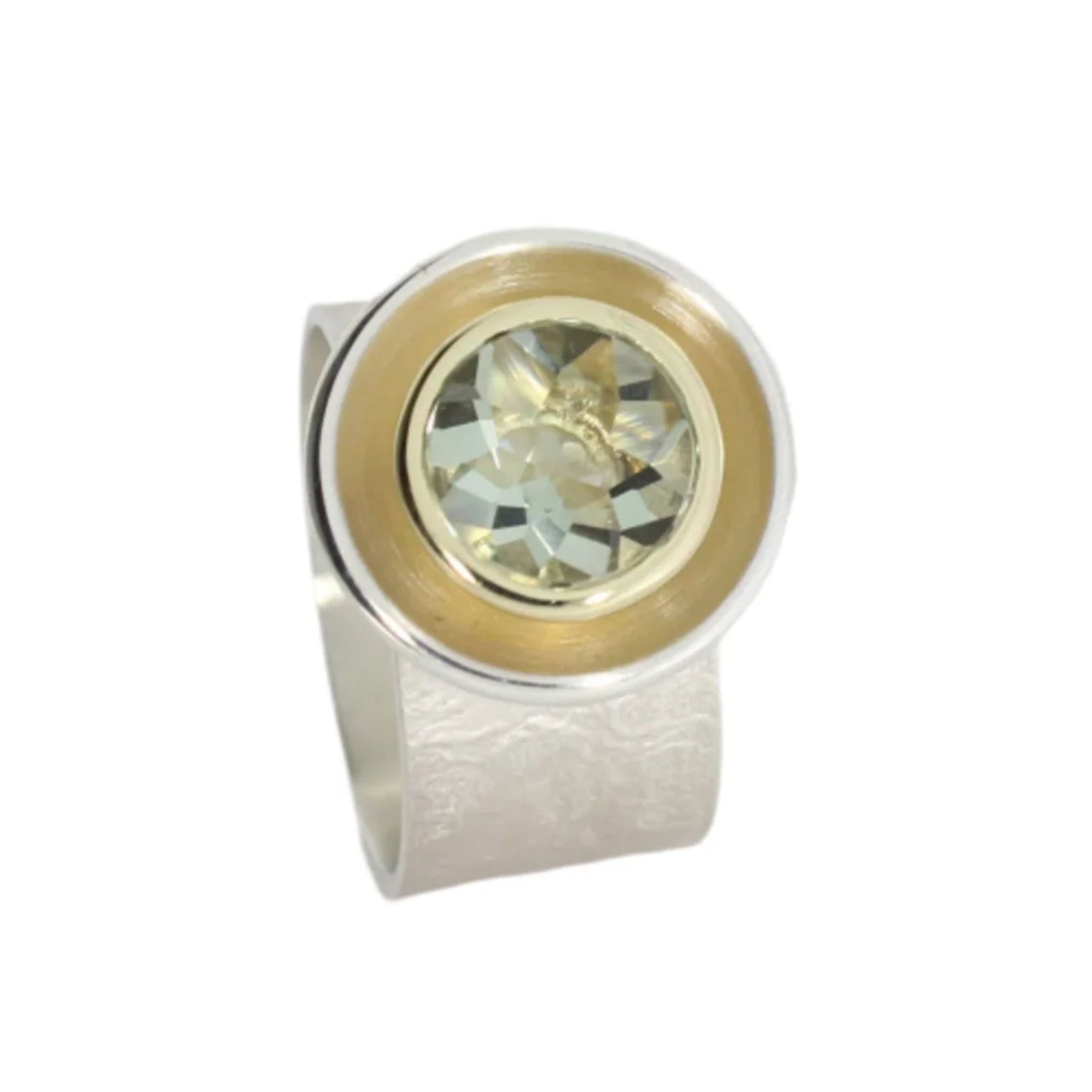 Green Quartz Dish Ring