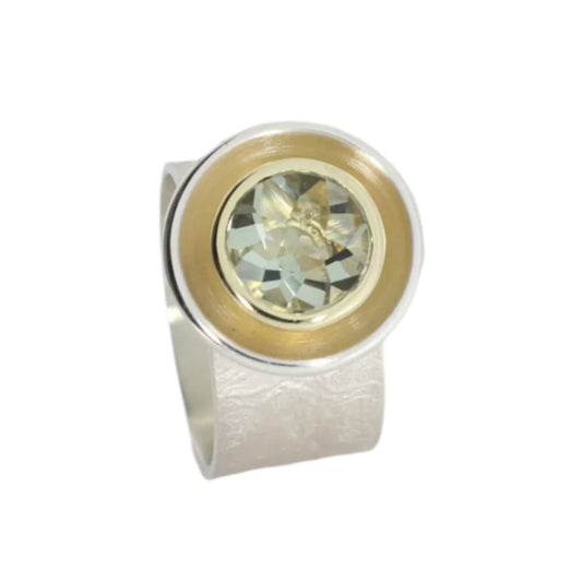 Green Quartz Dish Ring